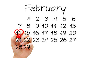 Image showing February 14 Valentines Day Concept