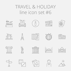 Image showing Travel and holiday icon set.