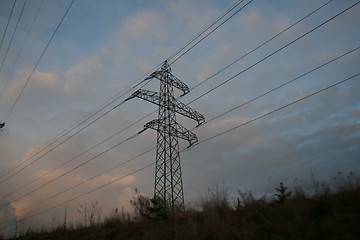Image showing High voltage power lines