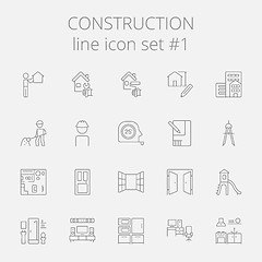 Image showing Construction icon set.