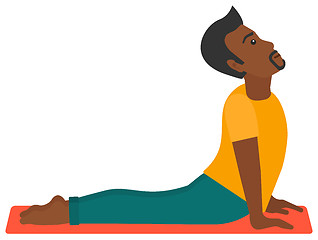 Image showing Man practicing yoga.