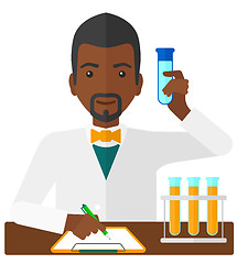 Image showing Laboratory assistant working. 