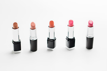 Image showing close up of lipsticks range