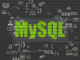 Image showing Software concept: MySQL on wall background