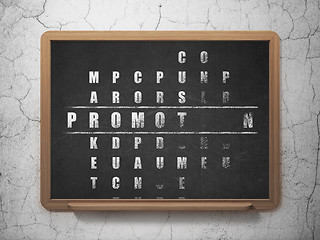 Image showing Advertising concept: Promotion in Crossword Puzzle