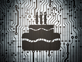 Image showing Holiday concept: circuit board with Cake