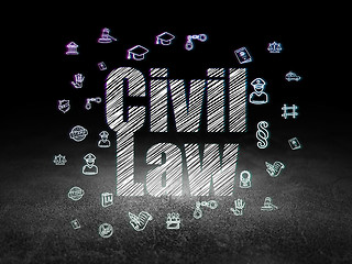Image showing Law concept: Civil Law in grunge dark room