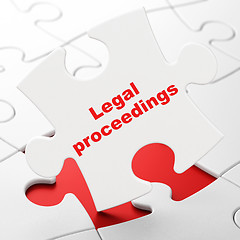 Image showing Law concept: Legal Proceedings on puzzle background