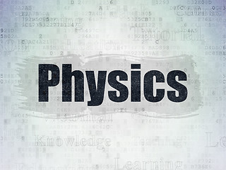 Image showing Learning concept: Physics on Digital Paper background