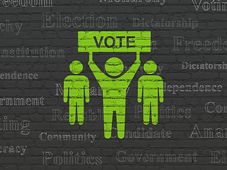 Image showing Political concept: Election Campaign on wall background