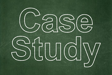 Image showing Studying concept: Case Study on chalkboard background