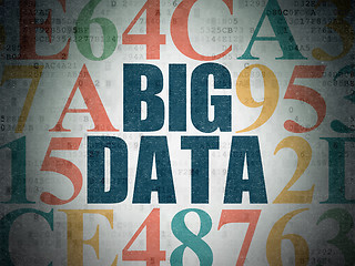 Image showing Data concept: Big Data on Digital Paper background