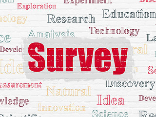 Image showing Science concept: Survey on wall background