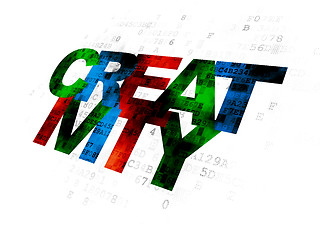 Image showing Marketing concept: Creativity on Digital background