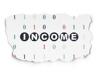 Image showing Finance concept: Income on Torn Paper background