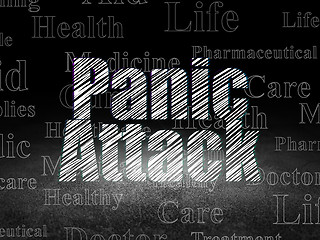 Image showing Healthcare concept: Panic Attack in grunge dark room