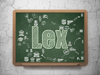 Image showing Law concept: Lex on School Board background