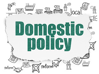 Image showing Politics concept: Domestic Policy on Torn Paper background