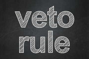 Image showing Politics concept: Veto Rule on chalkboard background