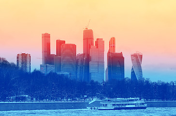 Image showing Beautiful buildings skyscraper