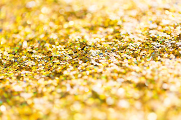 Image showing golden glitter or yellow sequins background