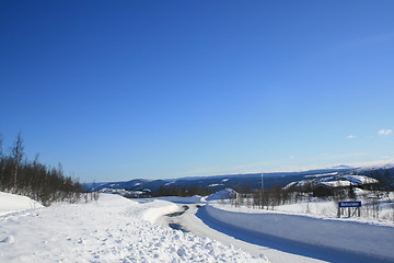 Image showing Mountain road to Beitostølen