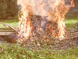 Image showing  Burning fire vintage