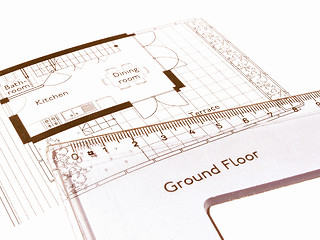 Image showing  Technical drawing vintage