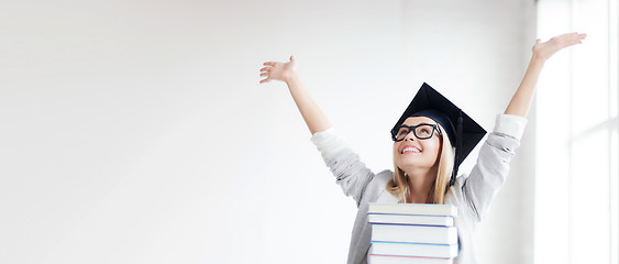 Image showing happy student in graduation cap