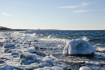 Image showing Ice covered Nordic coast