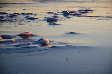 Image showing Icescape by the coast