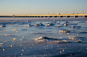 Image showing Icescape by the bridge