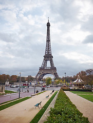 Image showing Paris cityscape with Eiffel tower