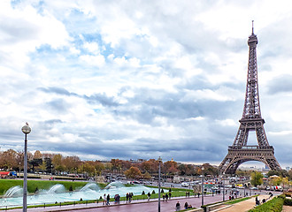 Image showing Paris cityscape with Eiffel tower