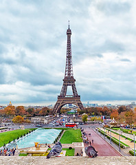 Image showing Paris cityscape with Eiffel tower