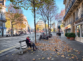 Image showing Boulevard Haussmann, Paris, France