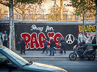 Image showing Pray for Paris inscription