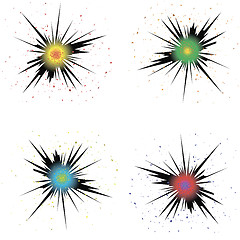 Image showing Cartoon Explosion Effect with Particles