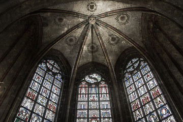 Image showing Inside of a creepy old church