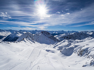 Image showing Parsenn mountains around Davos