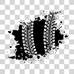 Image showing Tire track background