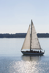 Image showing Sailing boat at lake Chiemsee, Bavaria, Germany