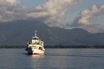 Image showing Steamship at Bavarian lake Chiemsee, Germany