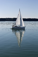 Image showing Sailing boat at lake Chiemsee, Bavaria, Germany