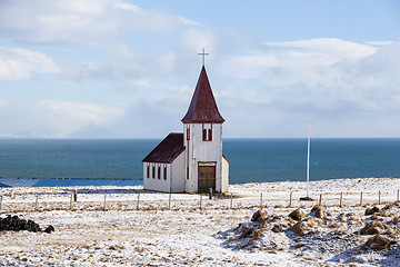 Image showing Church of Hellnar at the peninsula Snaefellsness, Iceland