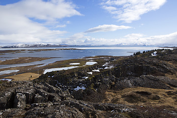 Image showing Thingvellir with lake Pingvallavatn in Iceland