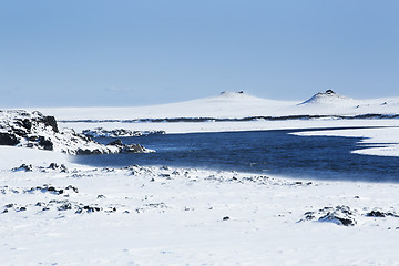 Image showing Winter panorama of Iceland