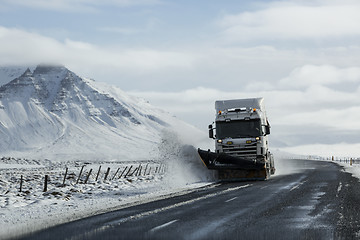 Image showing Snow removing vehicle