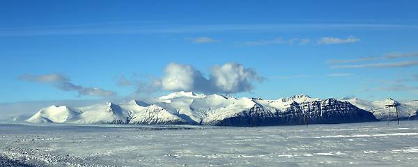 Image showing Impressive winter panorama, Iceland