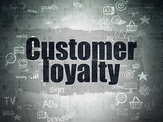 Image showing Marketing concept: Customer Loyalty on Digital Paper background